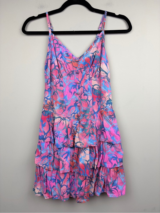 wild fable Dresses & Skirts - NWT Wild Fable Floral Tiered Mini Dress XXS Pink Blue Button Front Boho